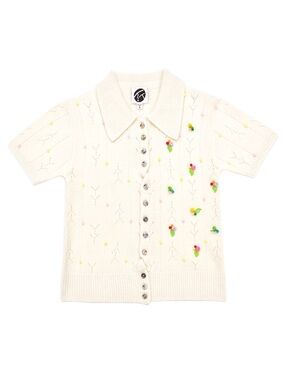 Yanyan Rosie short sleeve knit cardigan